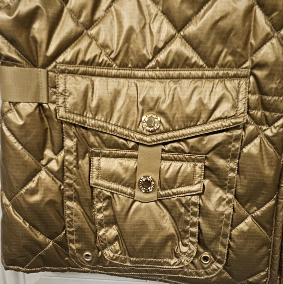 Lauren by Ralph Lauren Metallic gold white Reversible Quilted Vest size L - Picture 5 of 16